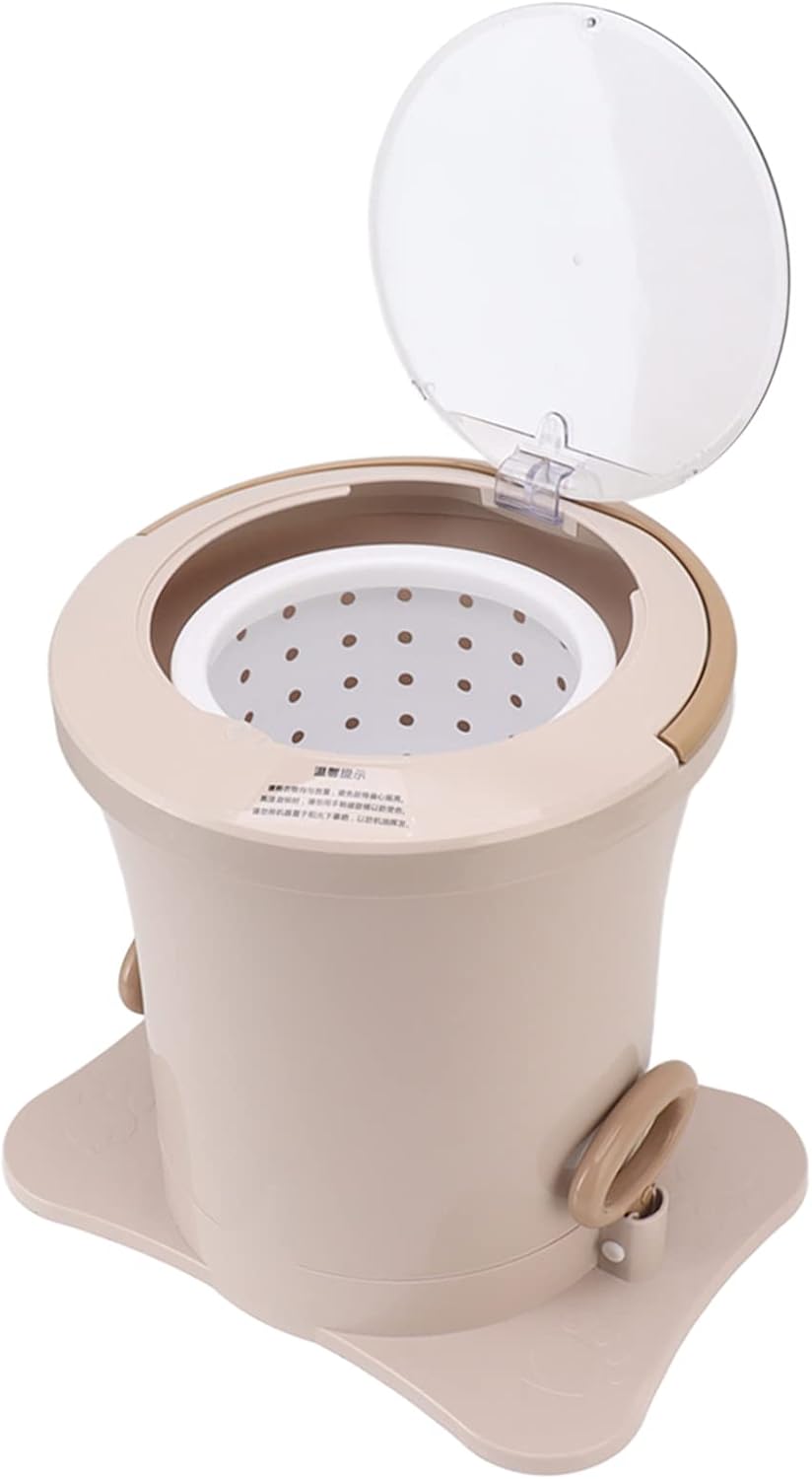 Yosoo Manual Dehydrator, Hand Pull Rope Commercial Dishwashers Dishwashing Equipment Electric Clothes Dehydrator Portable Washing Machine for Underwear, Socks, Clothes (Apricot)