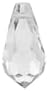 144 Pieces 9x18mm Preciosa Czech Crystal Drop Pendant Faceted Drop Clear Beads, Crystal