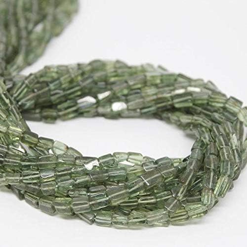 10 Strand Green Apatite Smooth Rectangle Chiclet Gemstone Loose Craft Beads 13 Inch Long 4mm 7mm Code-HIGH-1377