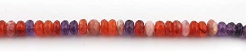 Beads Gemstone Big Halloween Sale 1 Strand Excellent Quality Multi Stone Faceted Rondelles - Mix Stone Roundles Beads 8mm-9mm 12 Inches SB3924 Code-HIGH-37320