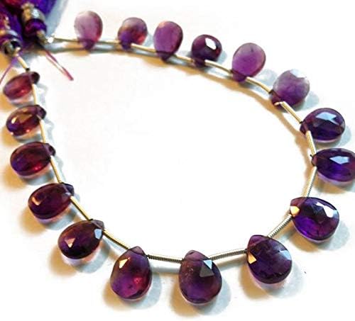 Amethyst Faceted briolettes. Approx. 8x10m 16 Beads Code-HIGH-57937