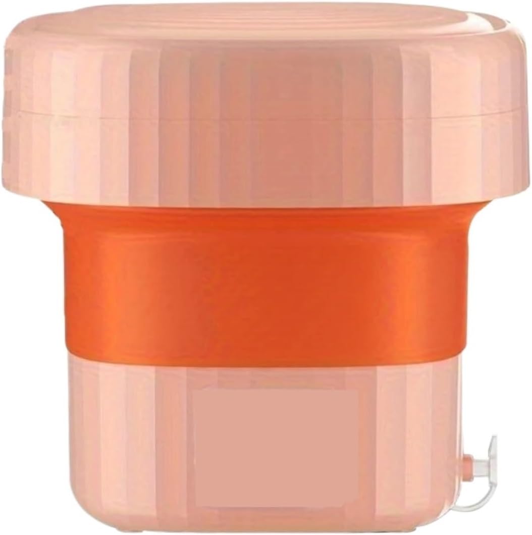 Folding Washing Machine, Multifunctional Socks Washing Machine, Small Dormitory Travel Outdoor Portable,for Travel,Camping, RV & Dorms(Pink)