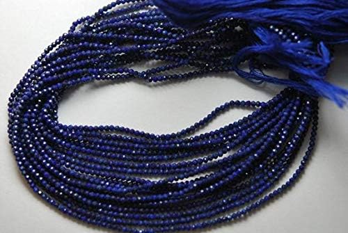 7 X 13 Inch Long Strand-Super-AAA Quality, Lapis Lazuli Micro Faceted Rondells, 2.10mm Size Code-HIGH-64500