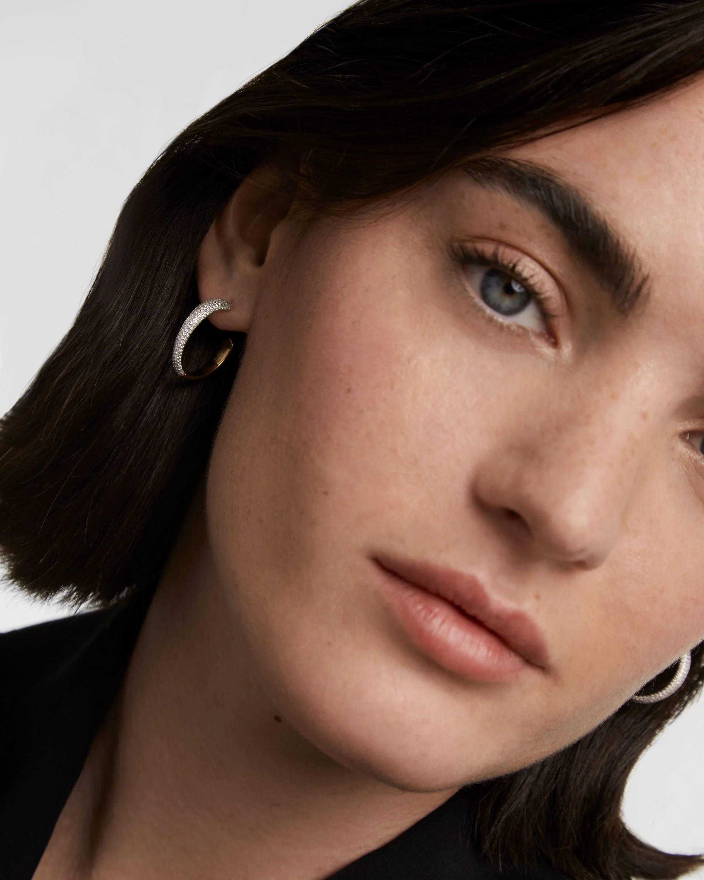 Diamonds and Gold Soho Hoops