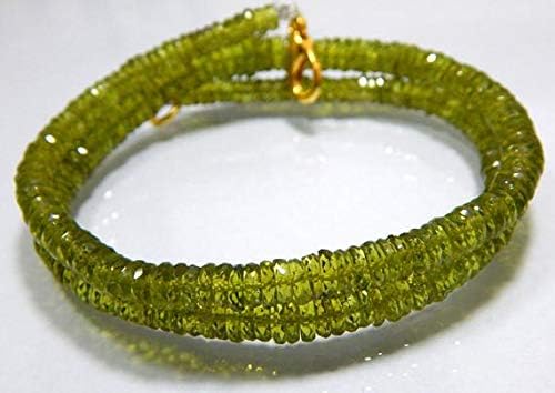 1 Strand Natural Green Amethyst Faceted Beads Rondelle Shape 6.5x7.mm Approx 13 inch Code-HIGH-20176