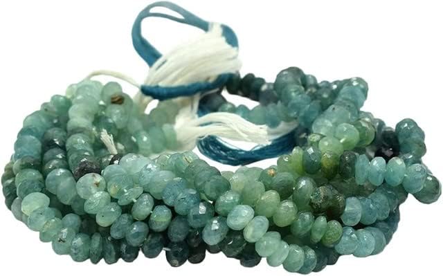 Rare Natural Grandidierite Faceted Rondelle Shape Beads,7-7.5 mm 15