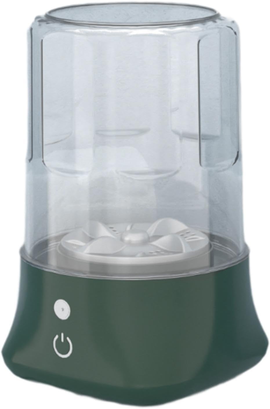 Portable Washing Machine 1L Capacity Rechargeable Lightweight Small Washer Cordless for Travel Laundry RV Baby Clothes Socks, green