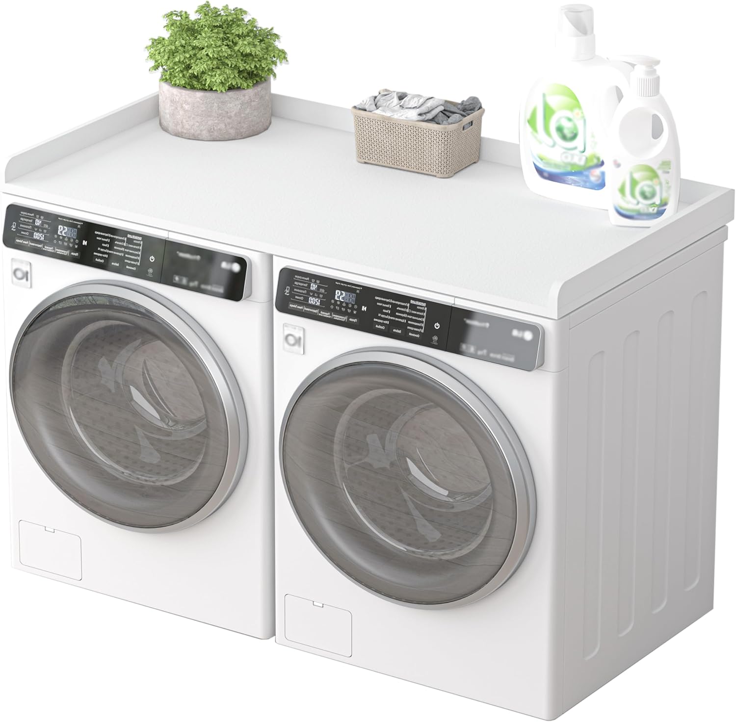 Piskyet Washer Dryer Countertop,Laundry Countertop with Edge Rails,27.5