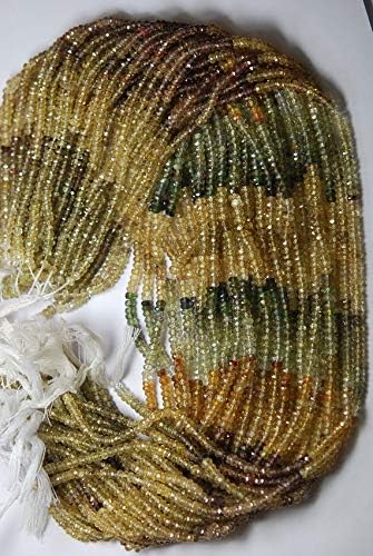 10 inch Strand of Machine Cut Quality,Natural Multi Color Zircon Micro Faceted Rondells,4.5-4.7Size mm Code-HIGH-56033