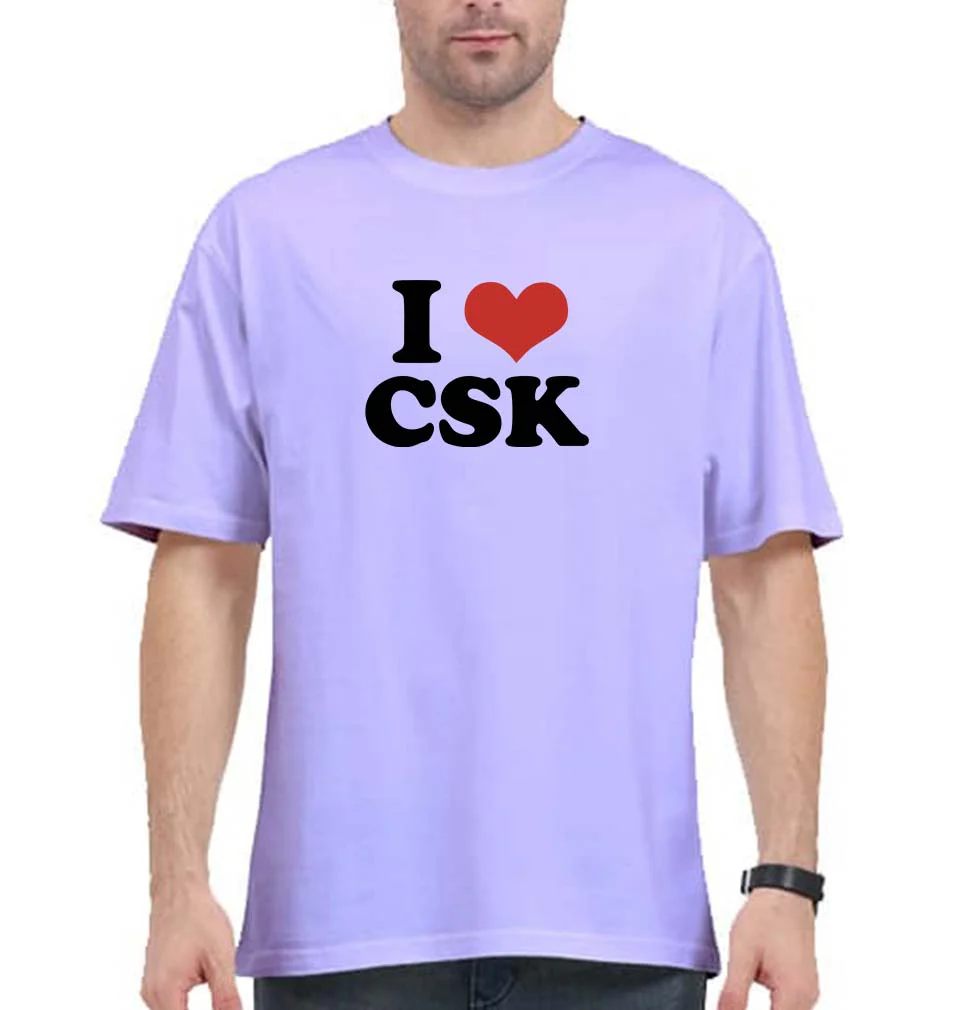 I LOVE CSK Oversized T-Shirt for Men
