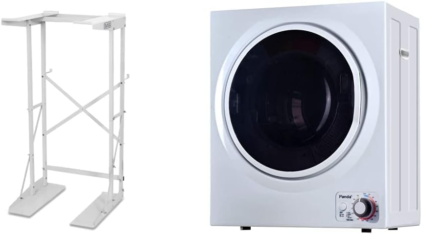 BLACK+DECKER Washer Dryer Stacking Rack Stand with Panda 850W Electric Portable Clothes Dryer