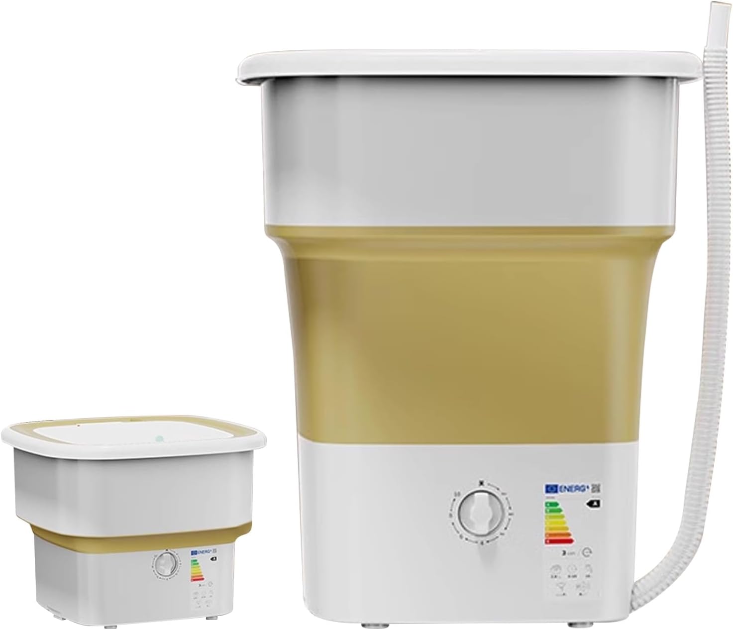 Small Washing Machine Portable Washing Machines Large Capacity Portable Washable bed Sheets for Home use Small Washing Machine for Socks and Underwear for Dormitory use(Yellow)