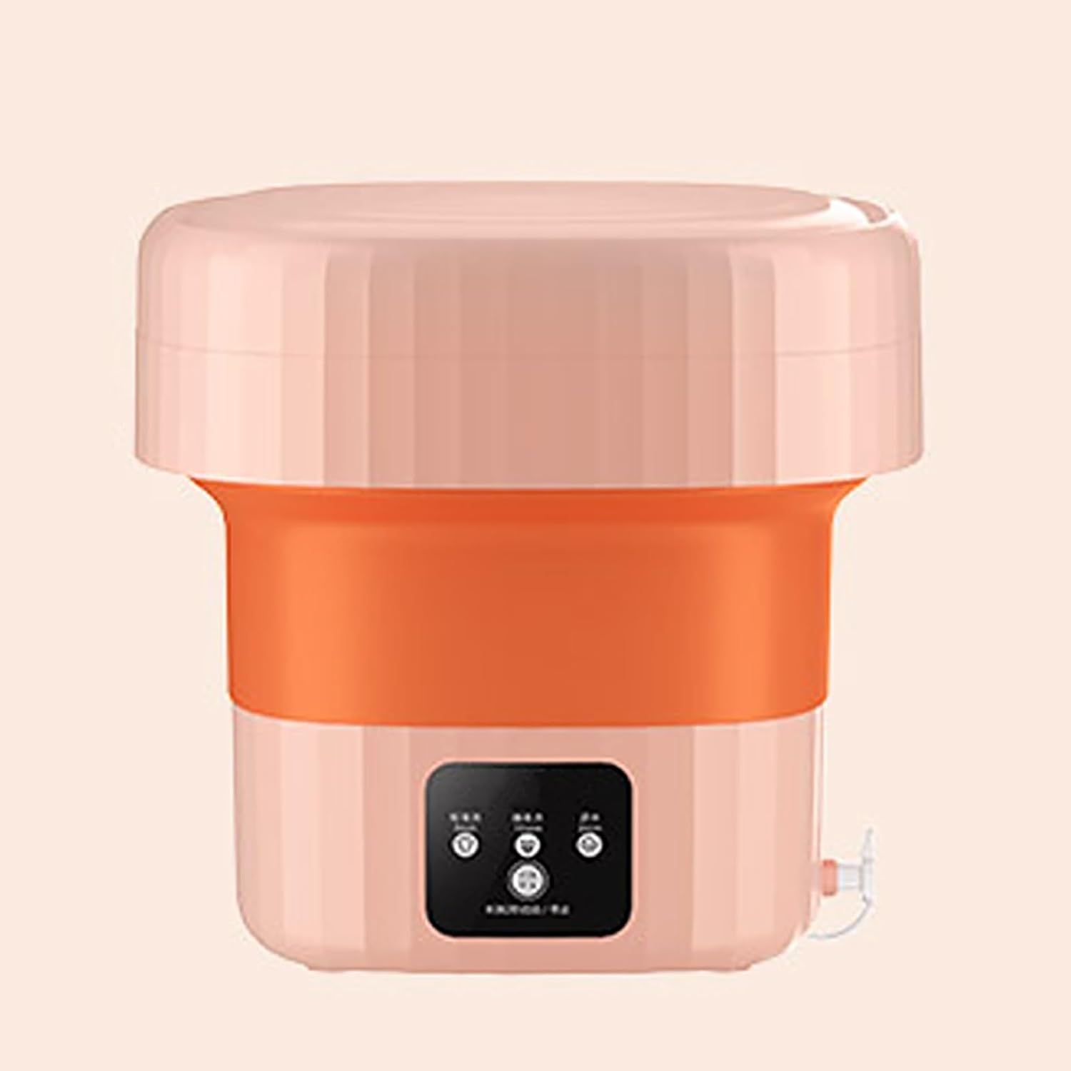 Foldable Washing Machine, Mini Washer, Suitable for Washing Small Clothes, Baby Clothes, Underwear, Socks (Color : Pink)