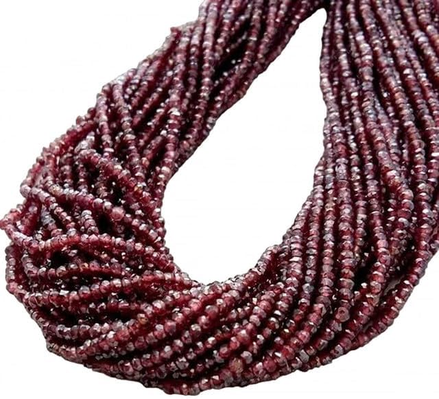 Garnet Faceted rondelles Beads,2.5-3 mm Approx 13