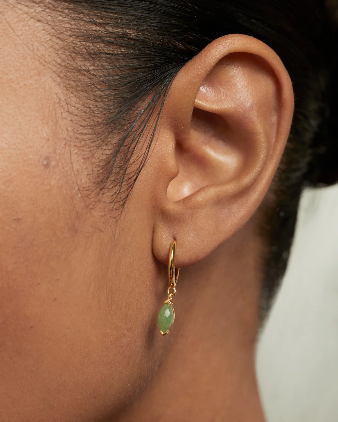 Green Aventurine Nomad Hoops