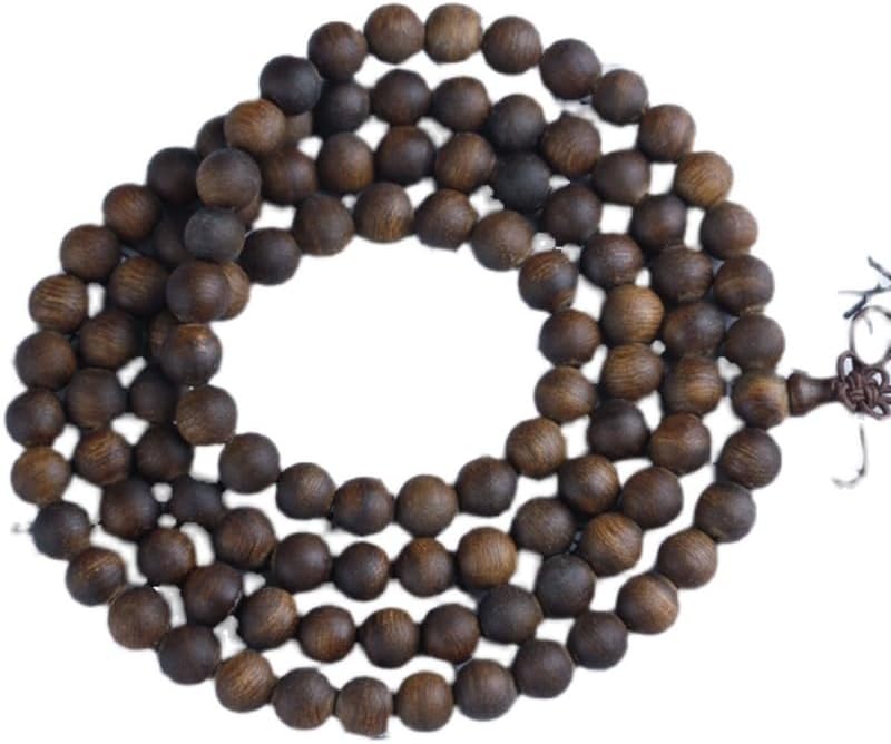 Vietnam Nha Trang White Agarwood Full Oil Soft Silk Old Wood Multiple Sizes Prayer Beads Bracelet Sinkable Grade (10mm*108 Beads)