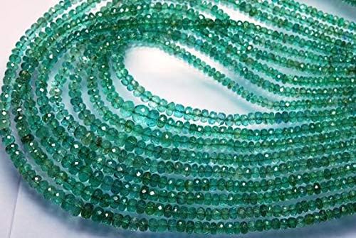 14Inches, African Zambian Emerald Faceted Rondelles, Size 2.5-3mm Code-HIGH-52461