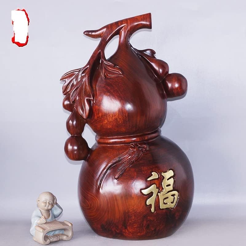 工艺雕刻福禄摆件 风水镇宅 刺猬紫檀葫芦(刺猬紫檀葫芦 37 * 18 * 19cm)