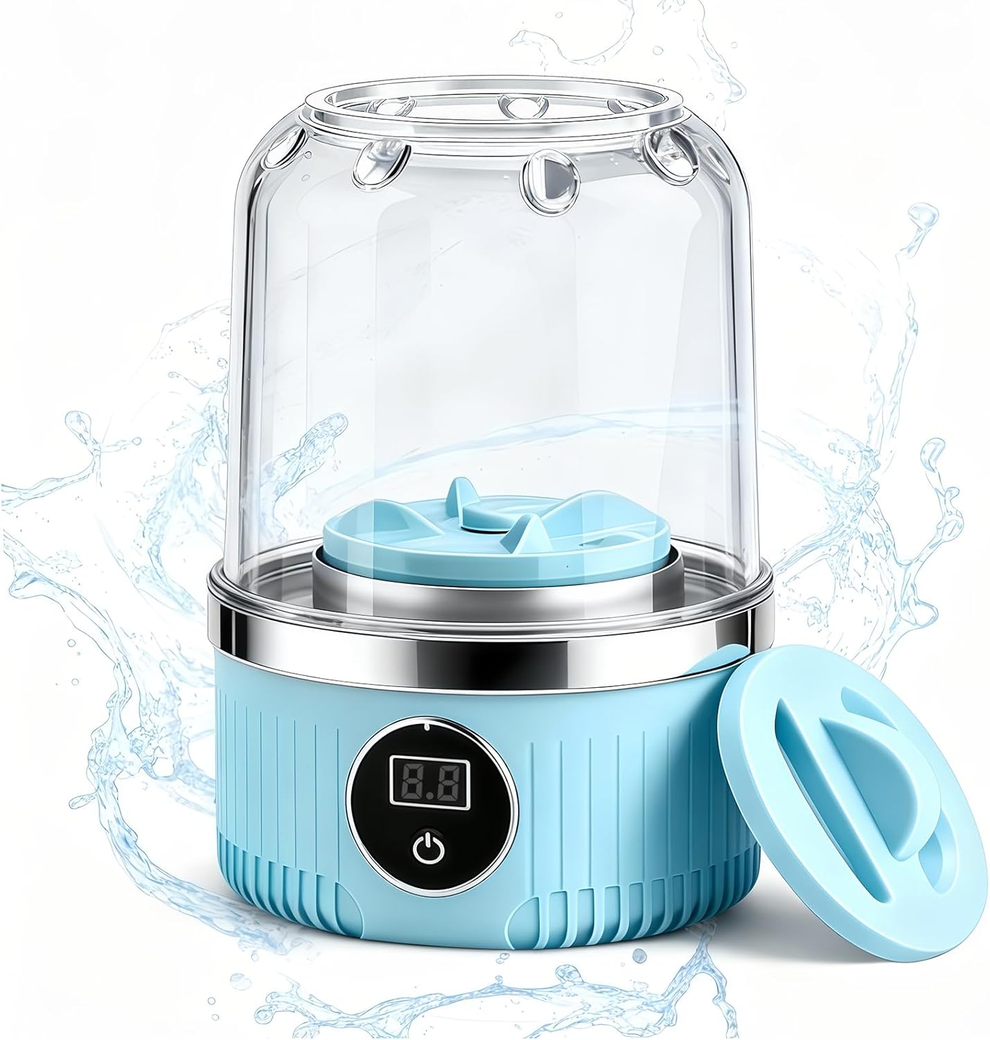 Portable Mini Washing Machine - 2025 Upgraded Washer for Underwear, Bra, Socks - Rechargeable Cordless Laundry Cup - Compact Travel Washers