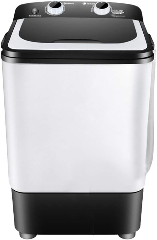 YXCKG Compact Washing Machine, Portable Laundry Machine, Washer and Spin Dryer, Easy to Use, Wash Baby Adult Clothes, 1-15 Min Spin Cycle Washing, College Rooms Camping RV Indoor (Color : Black)