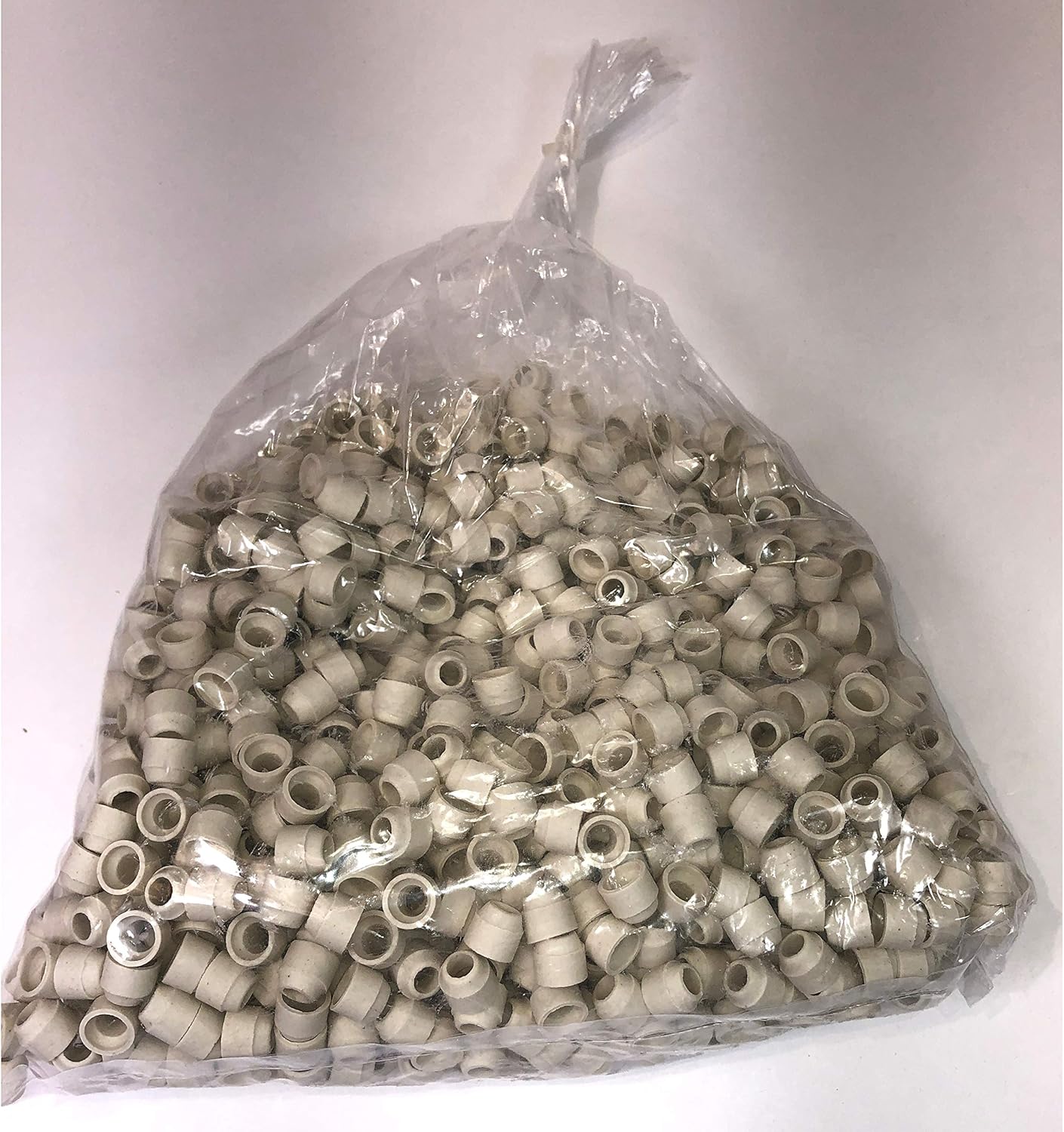 500500 Ceramic Beads - Ceramic Interlocking Insulating Knuckle Beads. One Kilogram Bag of Fish Spine Beads for Power Lead Wires