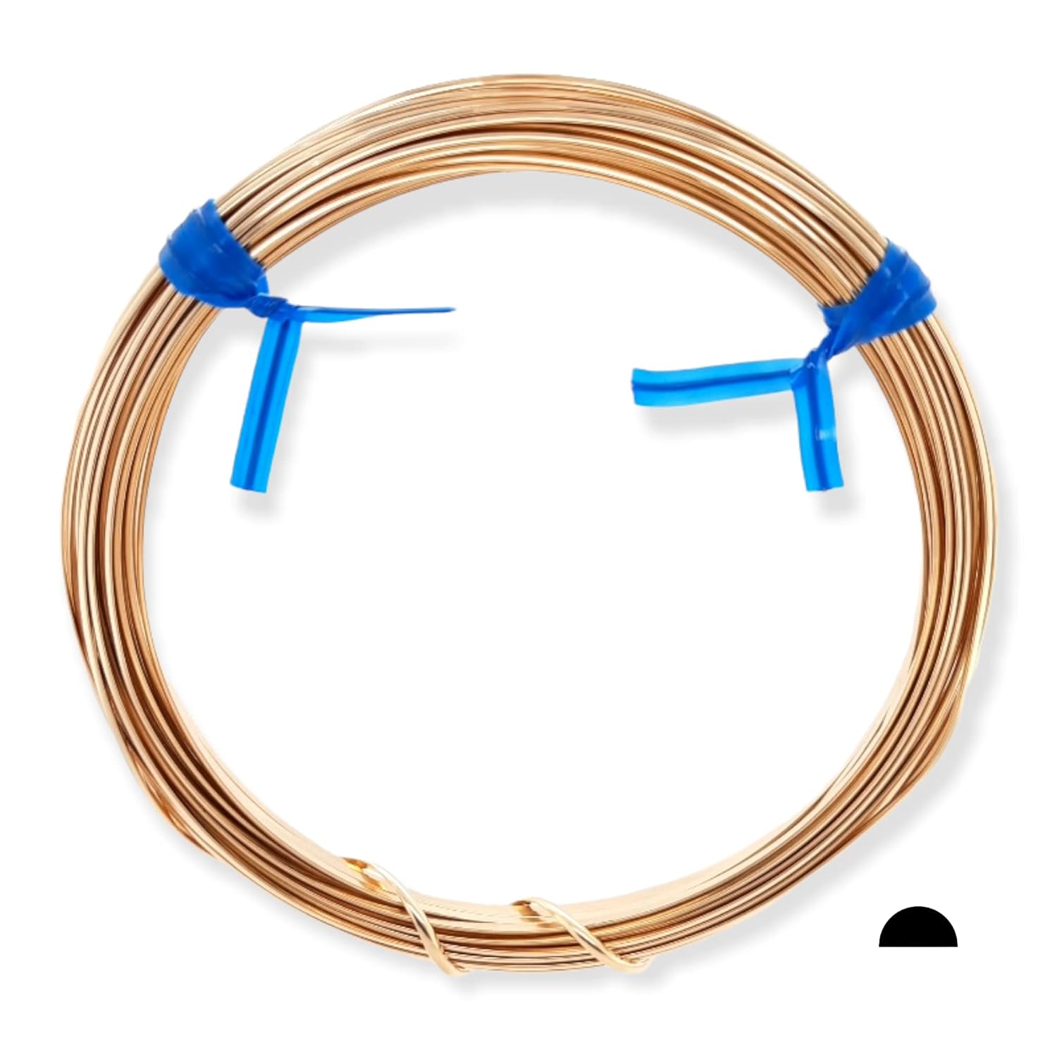 20 Gauge, 14/20 Yellow Gold Filled Wire Dead Soft (Half Round) 14K Gold Filled Made in USA - 10FT by CRAFT WIRE