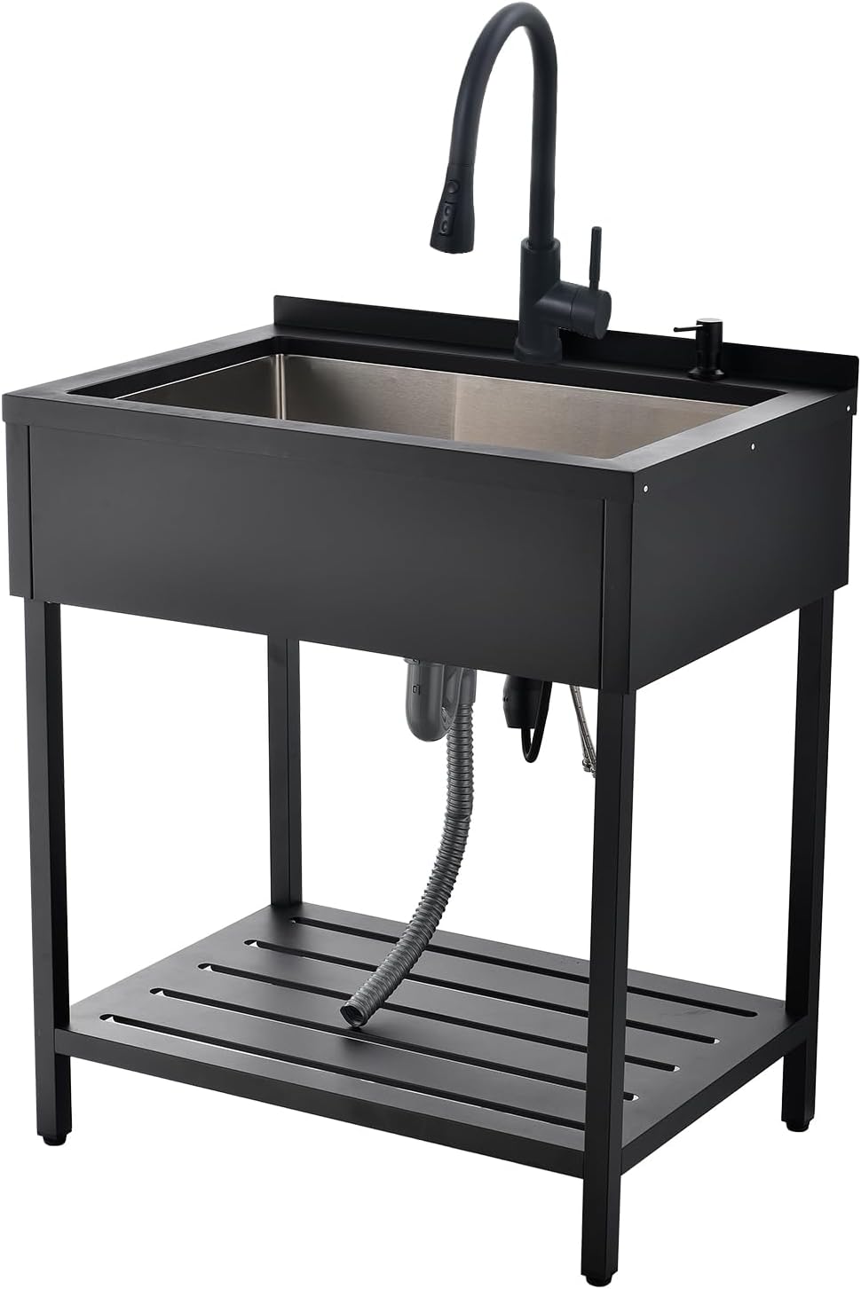 Black Stainless Steel Utility Sink, 30.7