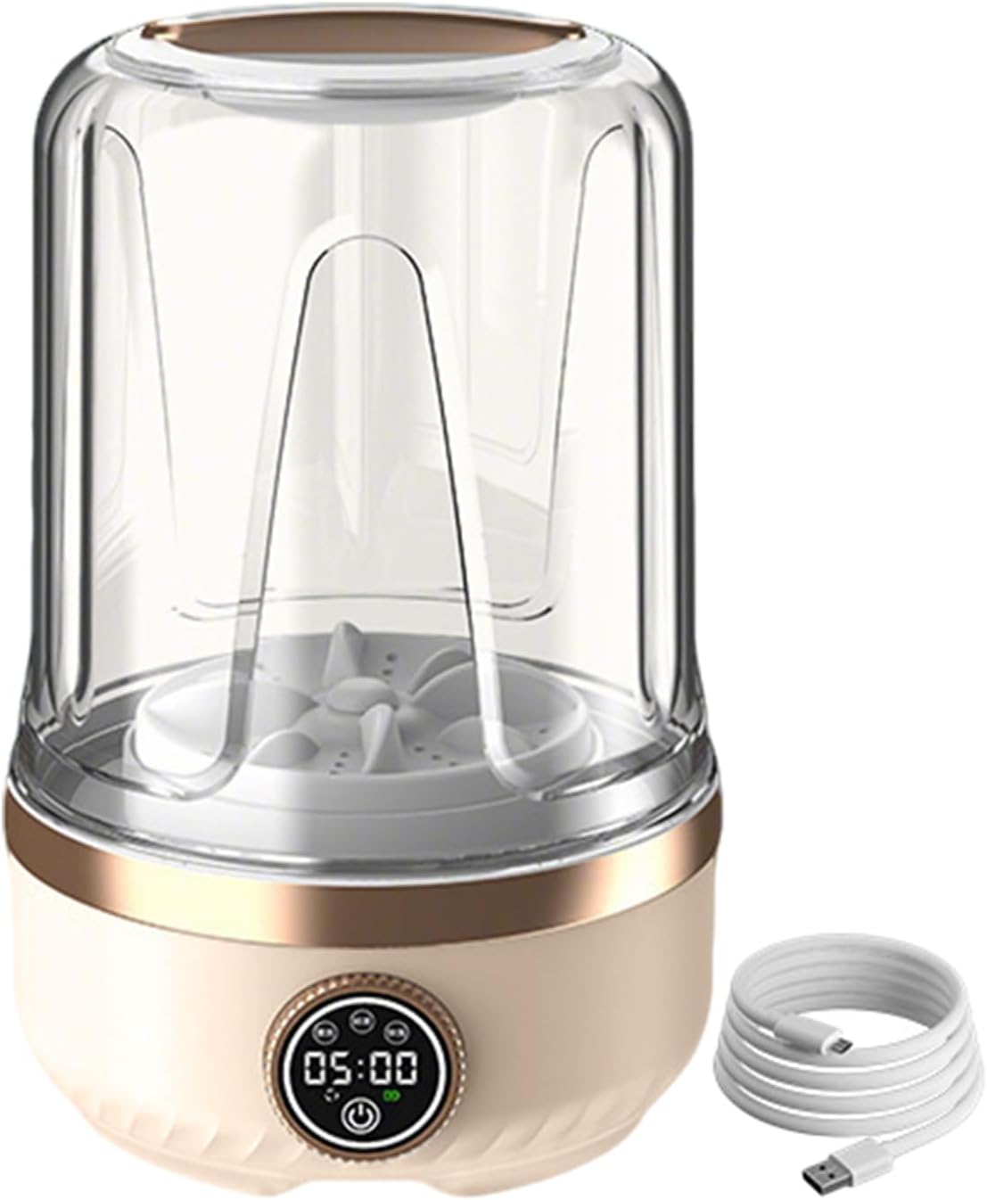 Underwear Washing Machine - Rechargeable, Clothing Washer for Apartment Laundry, Camping Travel, Panty Washer with 2L Capacity, Delicate Fabric Cleaner for Home & Dorm