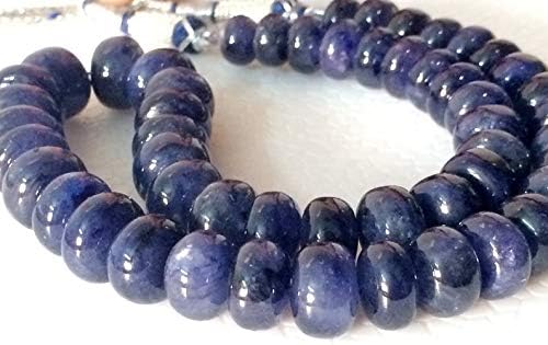 12 Pcs Blue Sapphire Plain Rondelle Beads, 10-12mm Glass Filled Sapphire Plain Rondelles, Sapphire Beads, Sapphire Necklace