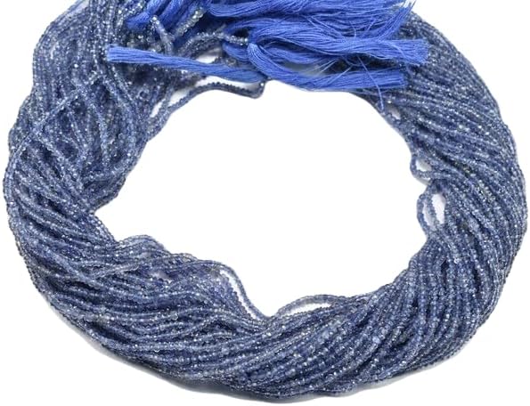 13 inch Strand of Natural gem Iolite, 2mm Rondelle Faceted Beads for DIY Jewelry Making. | Beads_04848