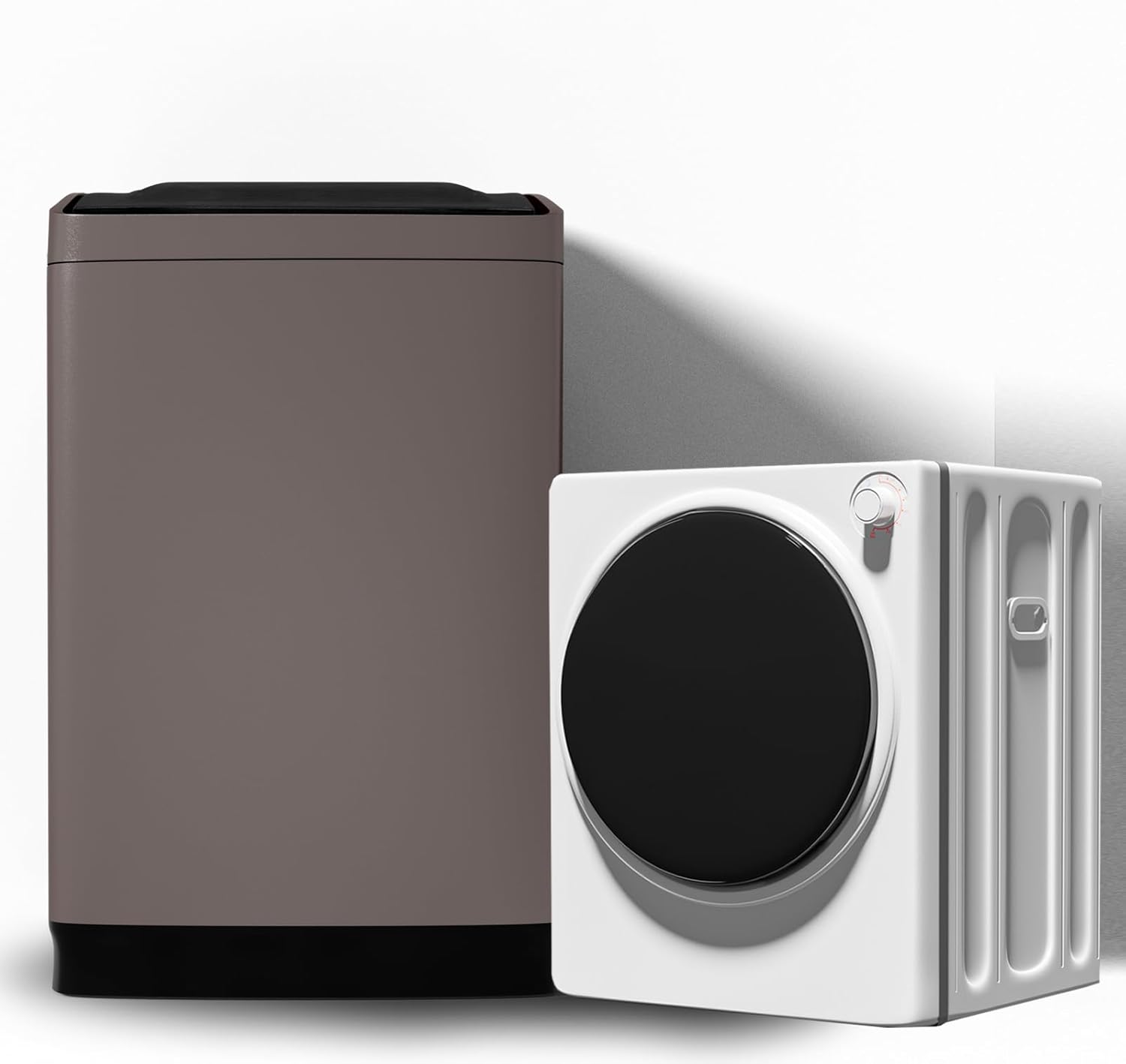 Washer and Dryer Combo Set,Full-Automatic 17.6LBS Washing Machine with 10 Washing Programs & 2.6 CU FT Portable Laundry Dryer with 4 Automatic Drying Mode.