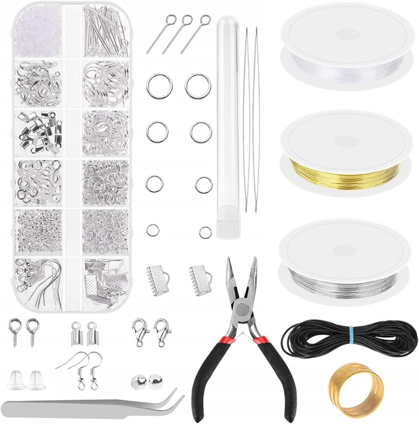 Jewelry Findings Set Jewelry Making Kit Jewelry Findings Starter Kit Jewelry Beading Making and Repair Tools Kit Repair Tool kit