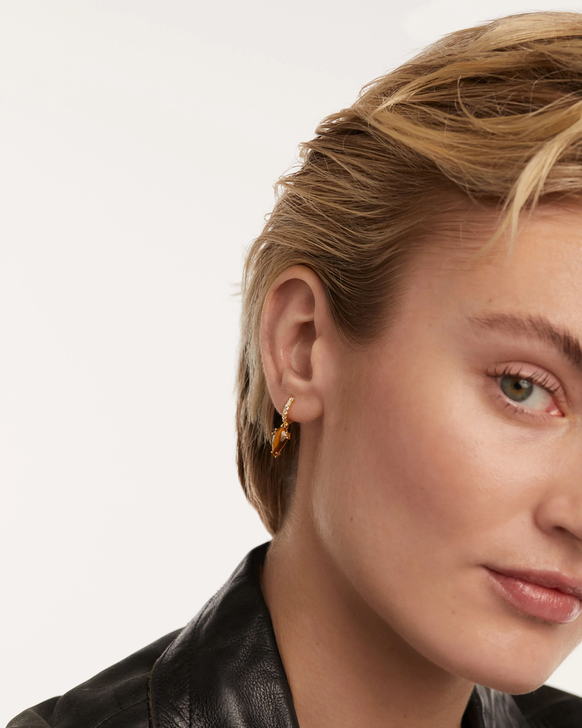 Naoki Tiger Eye Single Earring