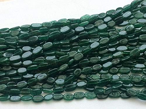 13 inch Strand Natural Green Aventurine 8-13 mm Oval Smooth Beads for Jewelry - Green Aventurine Beads, Natural Aventurine Plain Oval Beads, Aventurine Necklace, 8-13mm, 13 inch
