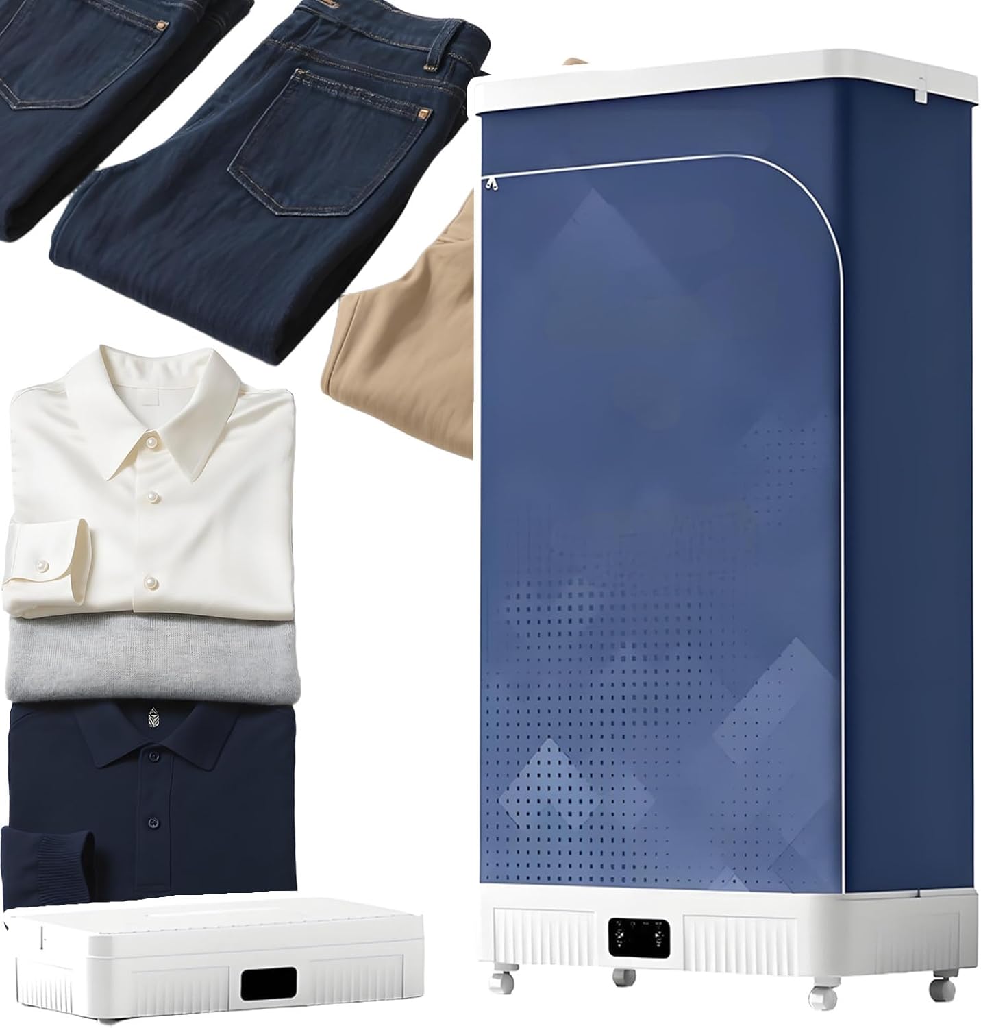 Energy Saving Travel Clothes Dryer Large Capacity With Touch Control, Perfect For Dorms Small Spaces, 1300w Foldable Garment Dryer, 3D Hot Air Circulation 65°C Gentle Drying