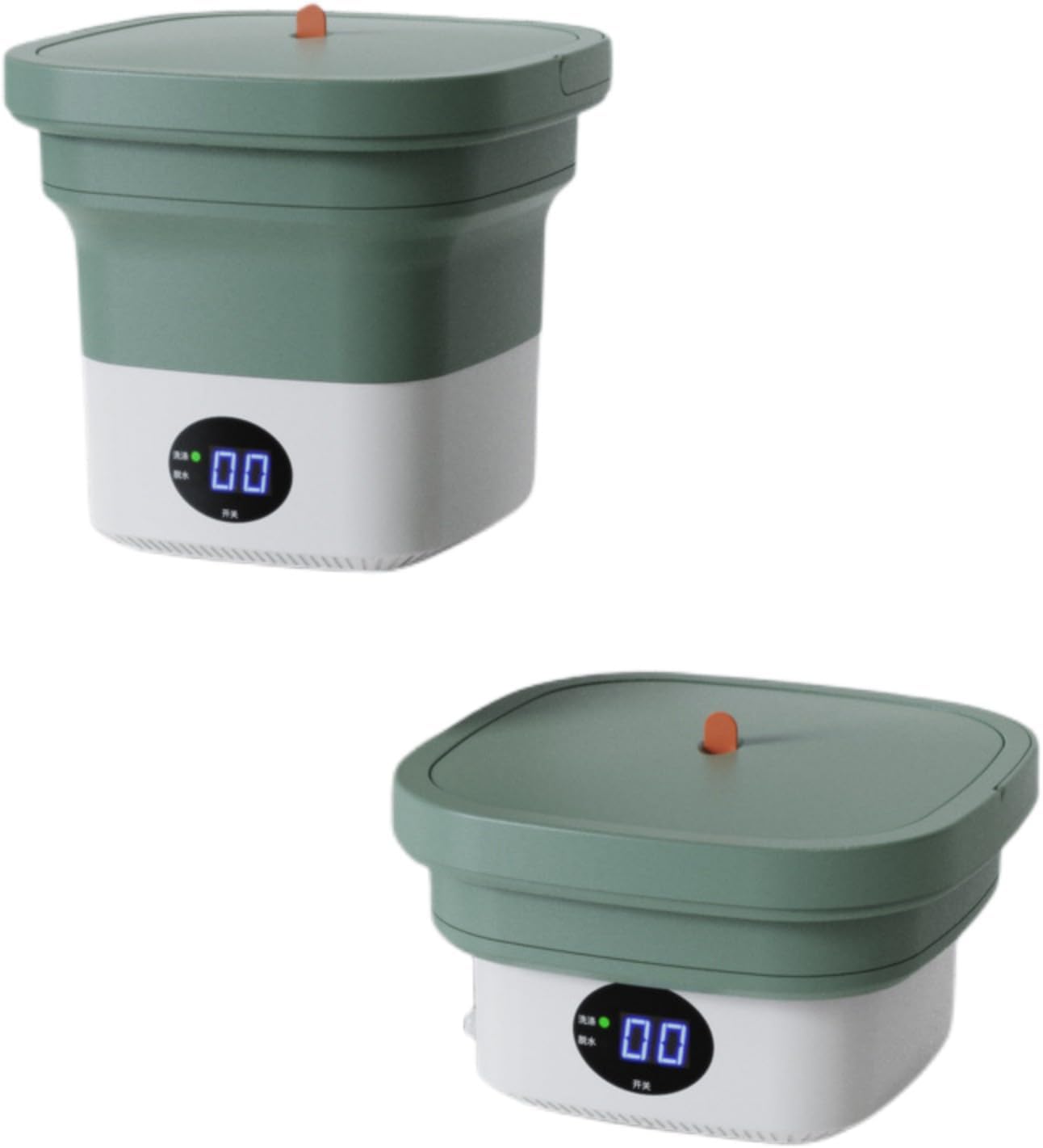 Folding Washing Machine，6L Portable Washing Machine，Mini Washing Machine with 3 Modes Deep Cleaning for Underwear, Baby Clothes, or Items, Foldable Machine Apartments, Camping, Travel (Green)