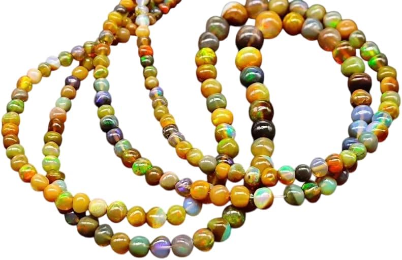 AAA + Fire Opal Ball Beads 3-4mm Smooth 8inch Strand, for Jewellery Making,Gift