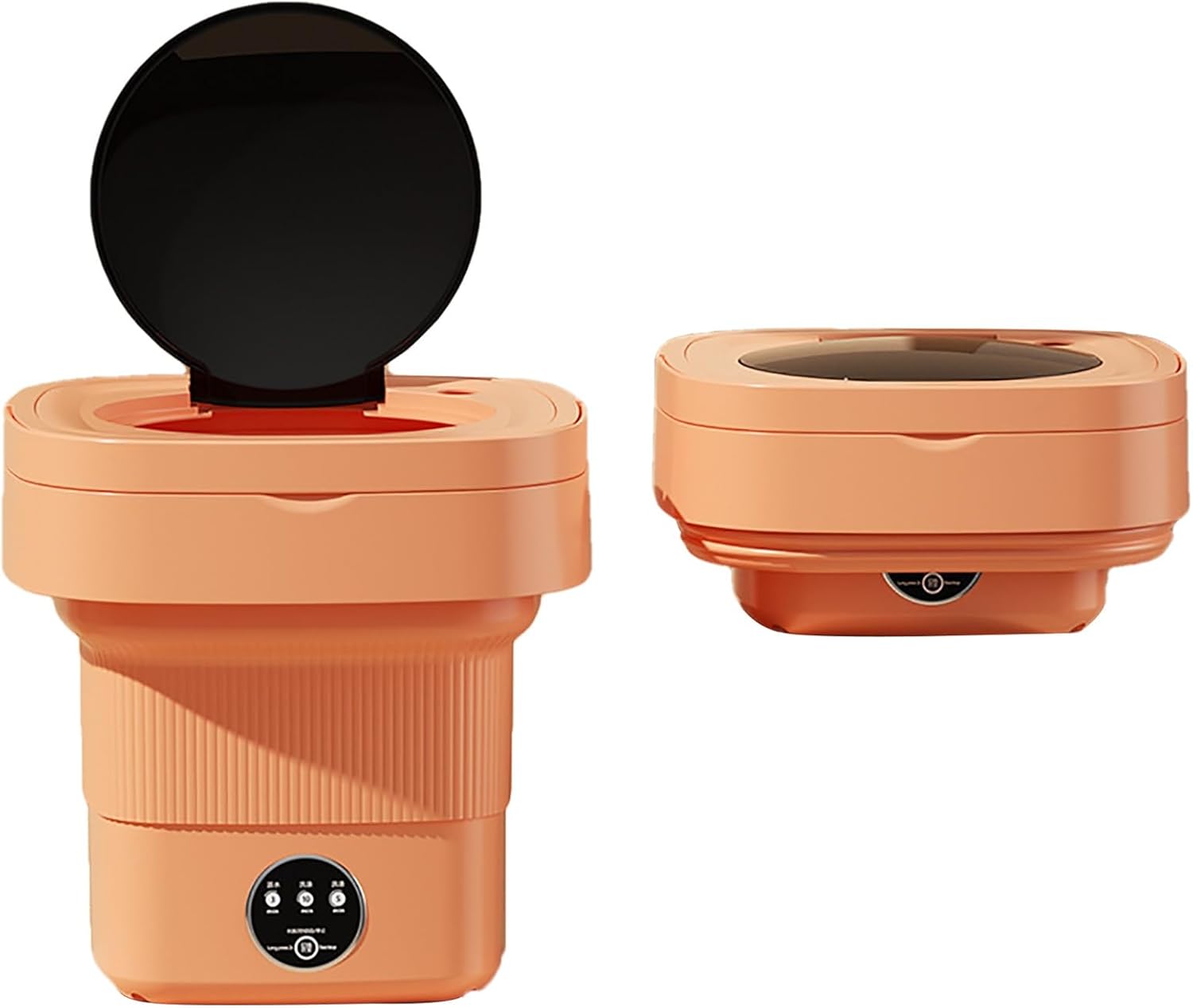 WHYATT Mini Washing Machine Foldable, Portable Foldable Washing Machine, for Socks, Underwear, Baby Clothes (Color : Orange)