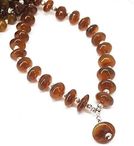 LOVEKUSH LKBEADS Natural Honey Chalceny Smooth Gemstone Rondelle Gemstone Loose Craft Beads Strand Necklace 10 Inch Long 9mm 13mm Code-HIGH-715
