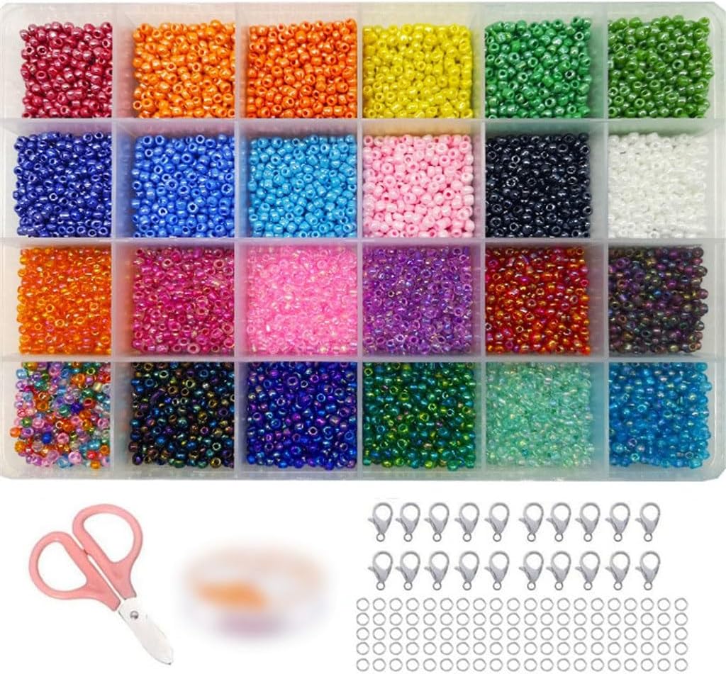 24 Grid Polymer Clay Sheet Set Gradient Color Slices Flat Round Beads