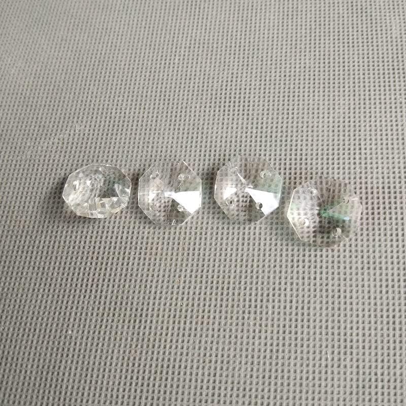1000 Pieces/lot Clear 24mm Octagon Beads In 4 Holes Cut&/Faceted Crystal Glass Beads,Curtains Beads