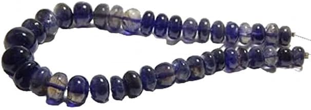 Iolite Rondelle Beads Natural Gemstone Size 8.3x13.8 mm 8 Inch lot of 10 Strands CHIK-STRD-95220