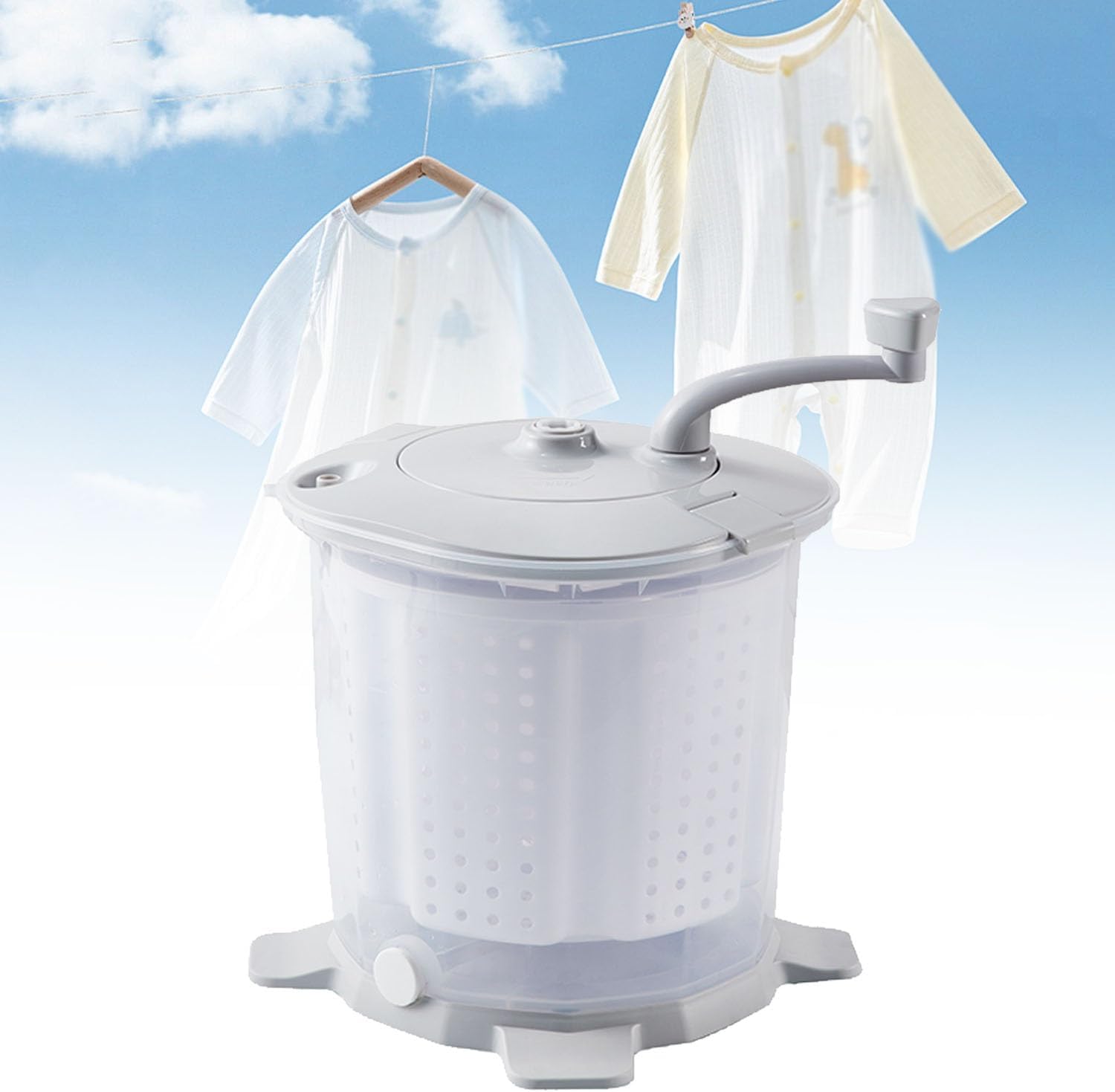 Portable Small Laundry Washer Non-Electric Manual Washing Machine Mini Underwear Clothes Washer for Apartment & Tiny Spaces