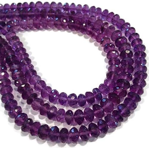 Amethyst Micro-Faceted rondelles 8.5-9mm 16 Beads Code-HIGH-57967