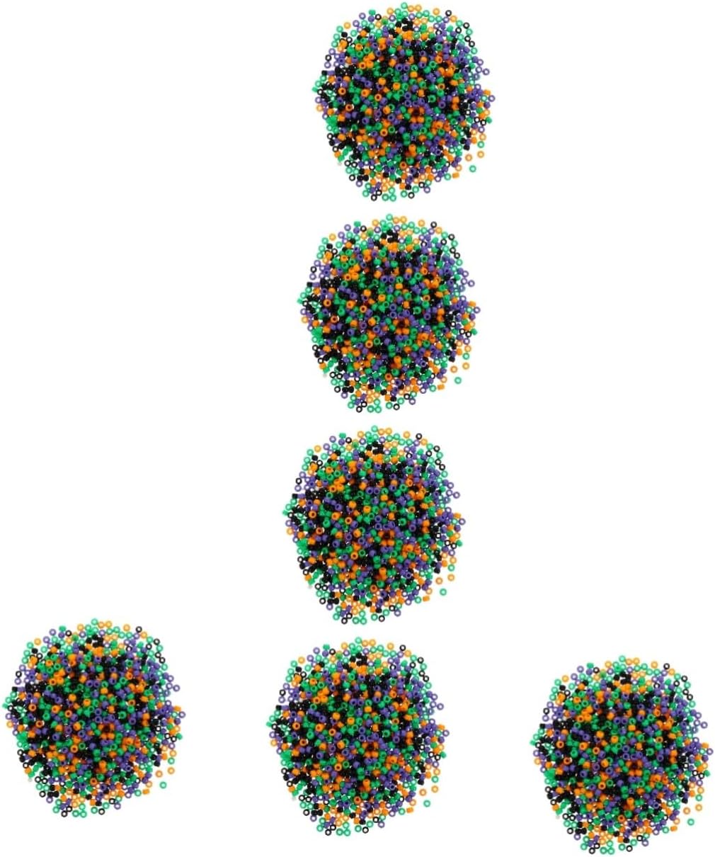 STOBOK 6pcs Plastic Beads for Halloween DIY Crafting Decorative Beads for Jewelry Making Smooth Spacer Approx