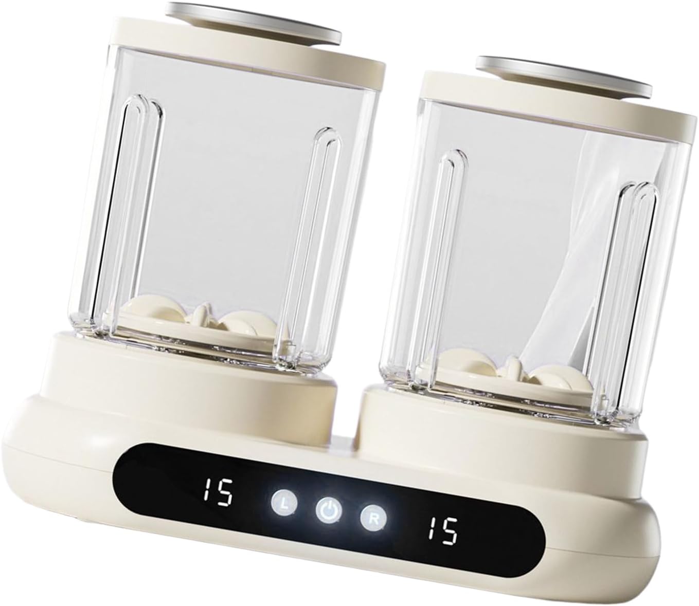 2L Twin Chamber Washing Cup Double Motor Systems Plastics Texture Suitable For Efficient Clothes Separation-Cleaning Partitioned Clothes Washer