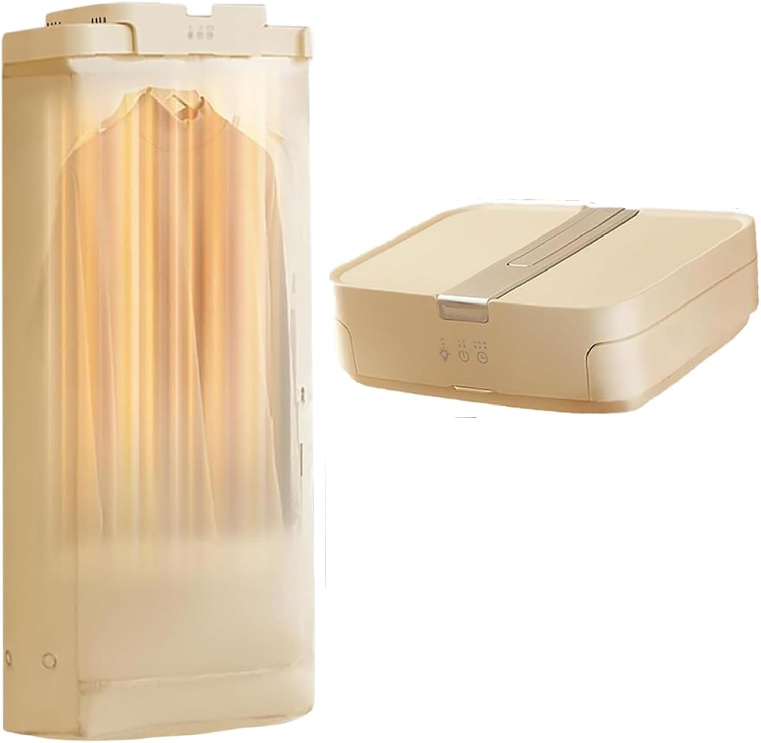 Indoor Portable Electric Clothes Dryer, Mini Folding Heated Clothes Drying Rack, Can Be Hung on Glass, Bathroom Wall Tiles, Wardrobe, Timer,