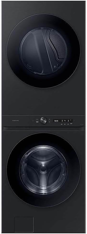 Samsung WH46DBH500EV 4.6/7.6 Cu. Ft. Brushed Black Bespoke AI Stacked Washer/Dryer