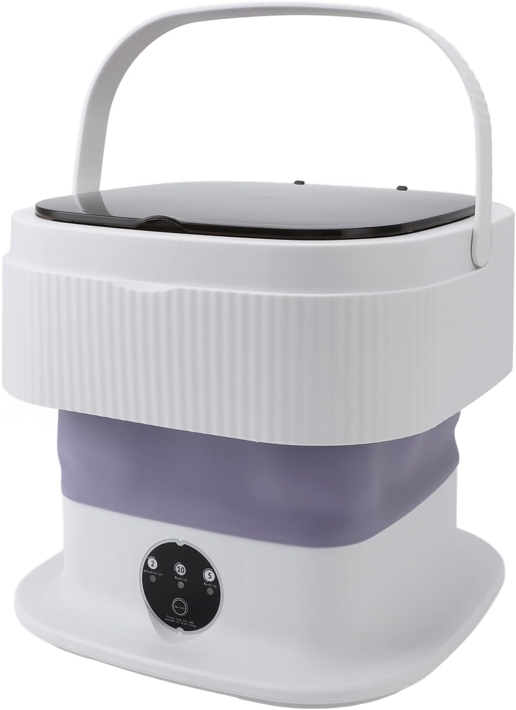 Portable Washing Machine, Wash Dry Combo, Foldable Mini Washer with Powerful Performance and Compact Size, Mini Laundry Machine for Travel, Camping, Apartment, Underwear (Purple)