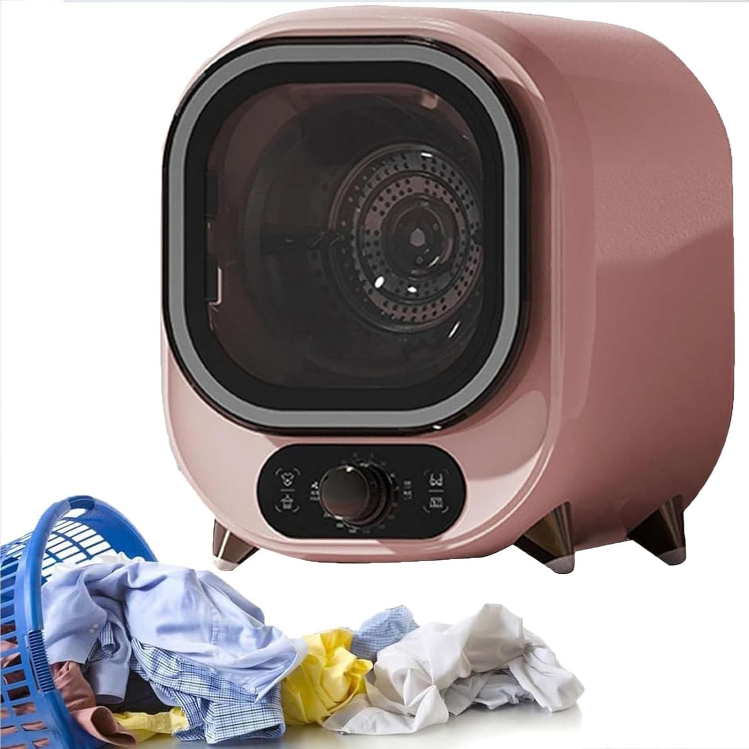 Small Portable Condenser Tumble Dryer with Stainless Steel Tub,Compact Portable Tumble Condenser Dryer,0.8kg Load Capacity for Home, Apartments and RVs Compact and Lightweight for Small Spaces(C)